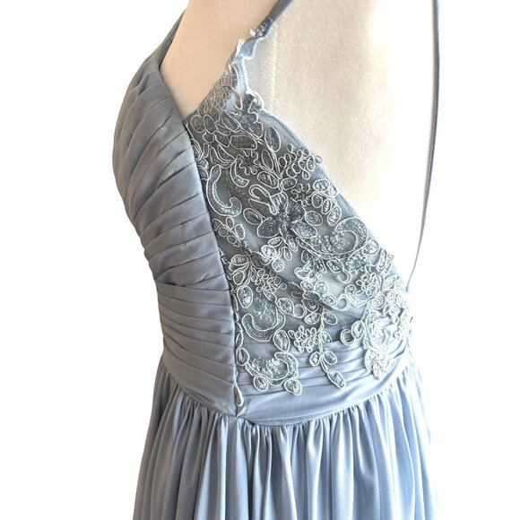 JJ's House Dusty Blue Bridesmaid Prom Formal Pagent Dress Size 4 /6 - Picture 8 of 10